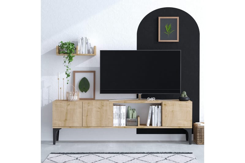 Desgrar TV-møbelsæt 150x47 cm - Blå - Tv-møbelsæt