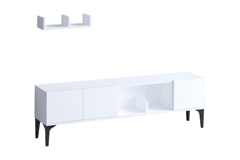 Desgrar TV-møbelsæt 150x47 cm - Hvid - Tv-møbelsæt