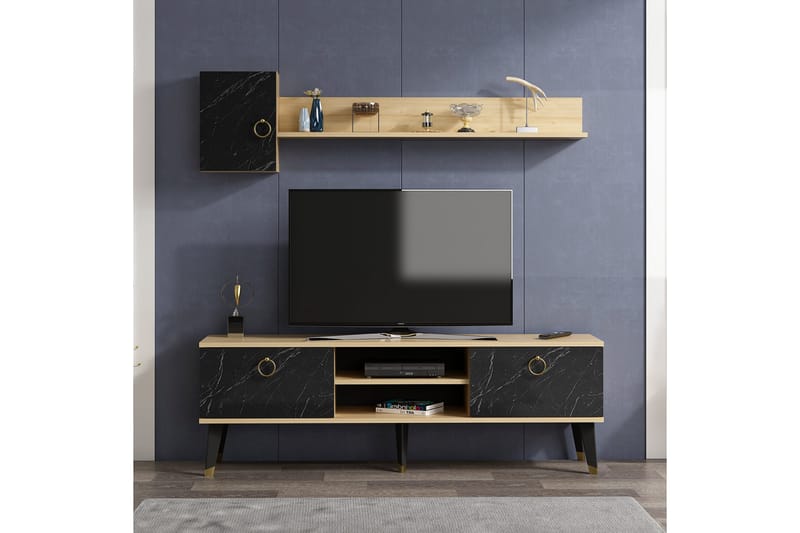 Desgrar TV-møbelsæt 150x50 cm - Blå - Tv-møbelsæt