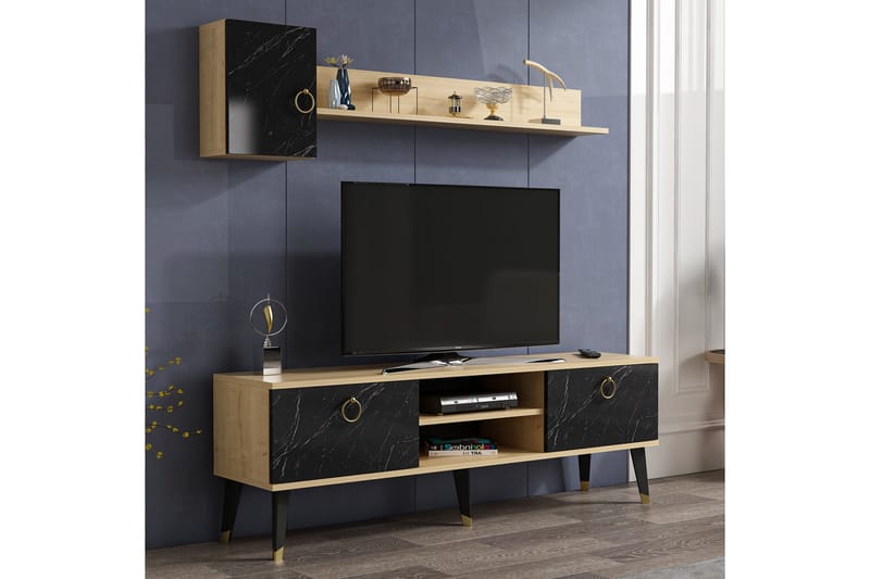 Desgrar TV-møbelsæt 150x50 cm - Blå - Tv-møbelsæt