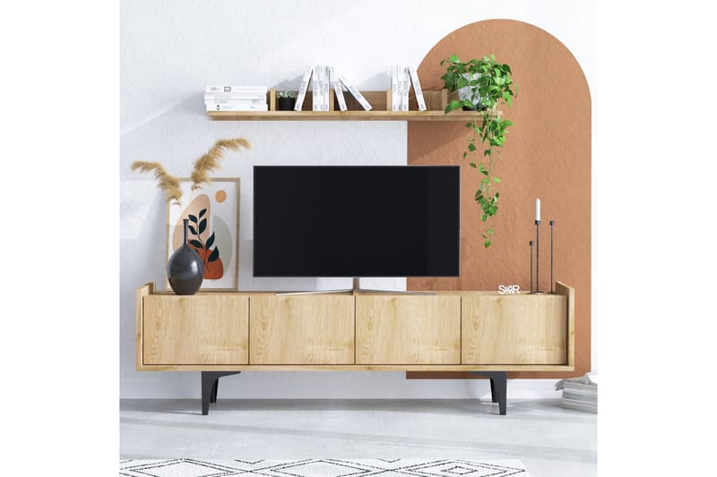 Desgrar TV-møbelsæt 150x57 cm - Blå - Møbler - TV borde & mediemøbler - Tv-møbelsæt