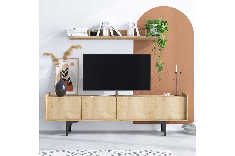 Desgrar TV-møbelsæt 150x57 cm - Blå - Tv-møbelsæt