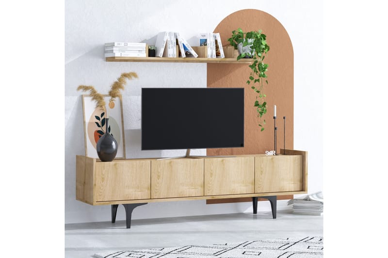 Desgrar TV-møbelsæt 150x57 cm - Blå - Tv-møbelsæt