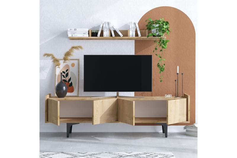 Desgrar TV-møbelsæt 150x57 cm - Blå - Tv-møbelsæt