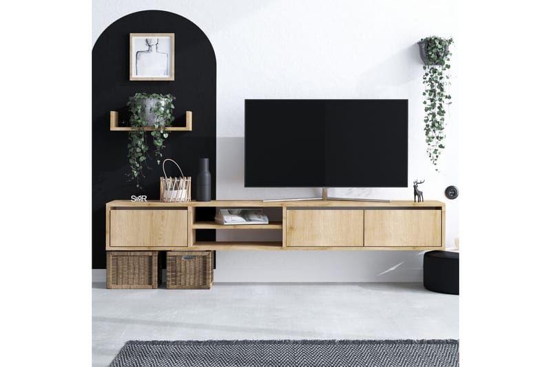 Desgrar TV-møbelsæt 180x25 cm - Blå - Møbler - TV borde & mediemøbler - Tv-møbelsæt