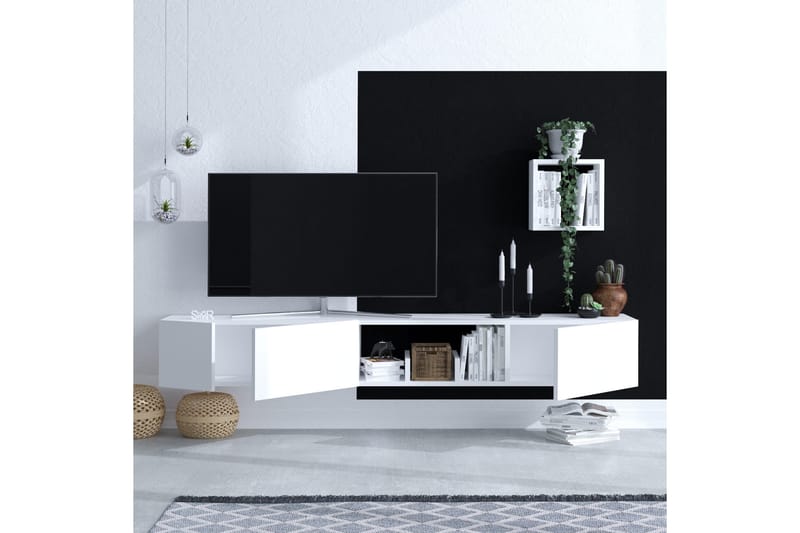 Desgrar TV-møbelsæt 180x25 cm - Hvid - Møbler - TV borde & mediemøbler - Tv-møbelsæt