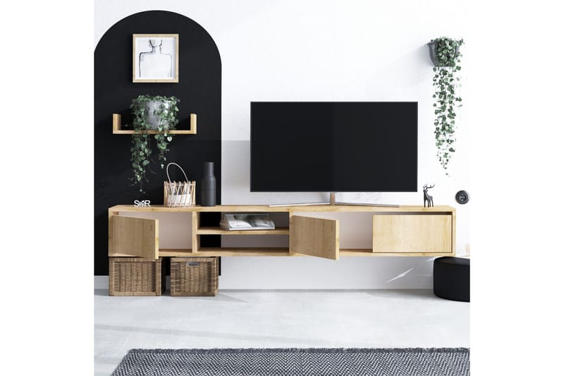 Desgrar TV-møbelsæt 180x25 cm - Natur - Møbler - TV borde & mediemøbler - Tv-møbelsæt