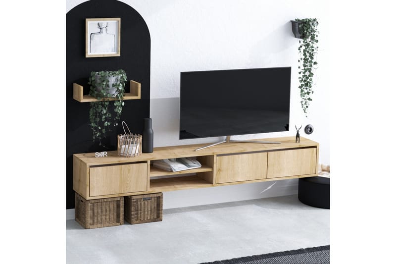 Desgrar TV-møbelsæt 180x25 cm - Natur - Møbler - TV borde & mediemøbler - Tv-møbelsæt