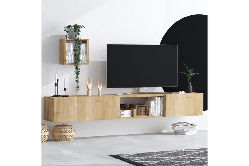 Desgrar TV-møbelsæt 180x25 cm - Natur - Møbler - TV borde & mediemøbler - Tv-møbelsæt