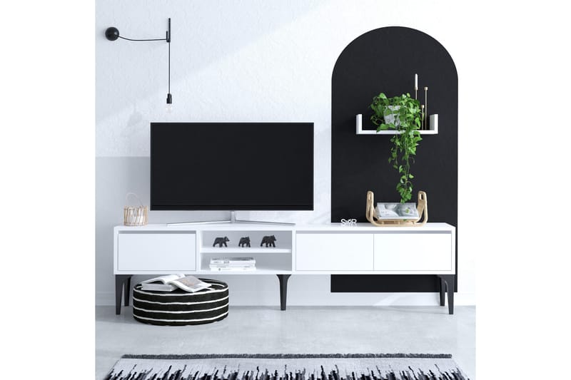 Desgrar TV-møbelsæt 180x50 cm - Hvid - Møbler - TV borde & mediemøbler - Tv-møbelsæt