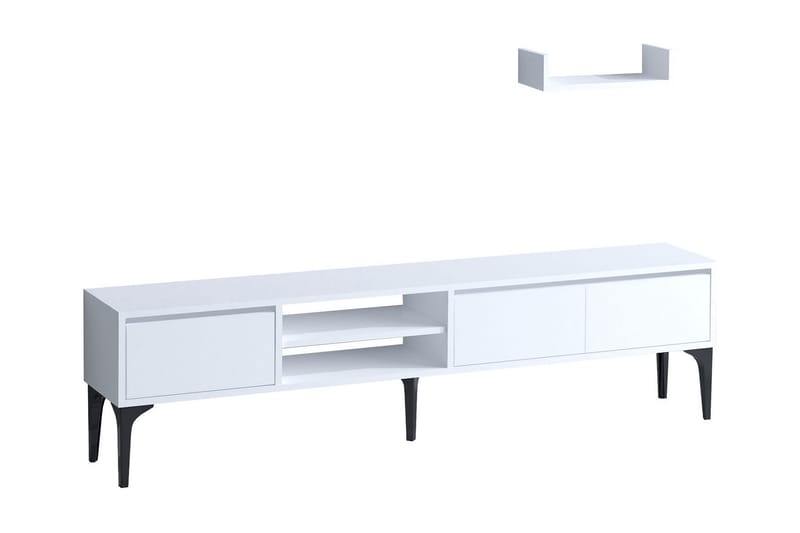 Desgrar TV-møbelsæt 180x50 cm - Hvid - Møbler - TV borde & mediemøbler - Tv-møbelsæt