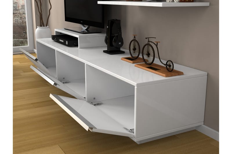 Elegancia Medieopbevaring 180 cm - Hvid - Møbler - TV borde & mediemøbler - Tv-møbelsæt