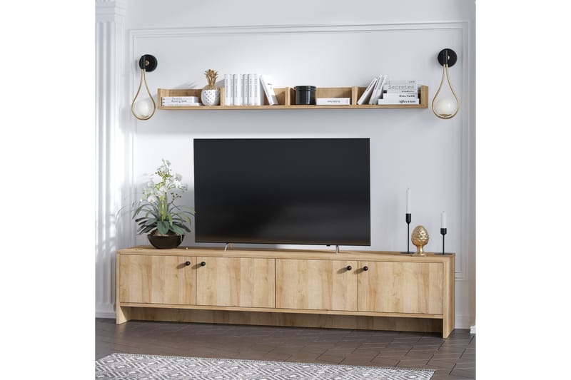 Falesia tv-Møbelsæt 180 cm - Natur / brun - Møbler - TV borde & mediemøbler - Tv-møbelsæt