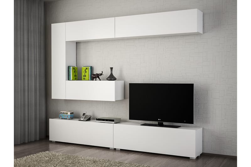 Furny Home Media Storage - Hvid - Tv-møbelsæt