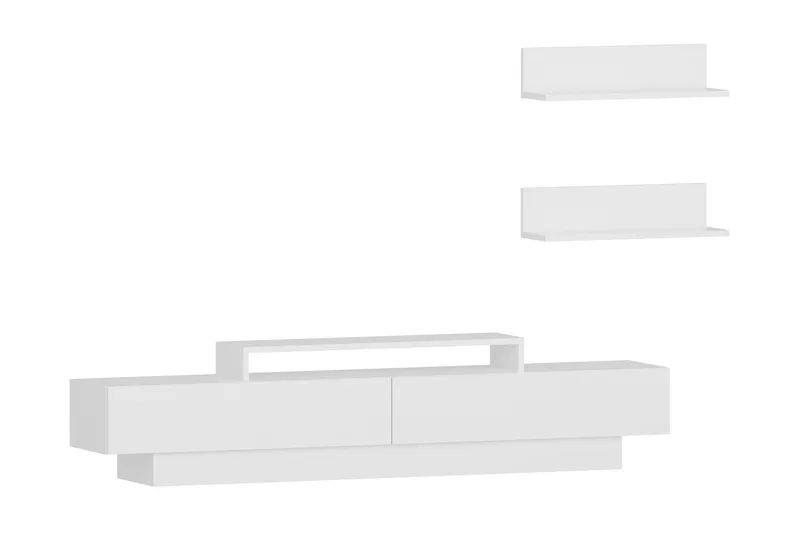 Højde TV-møbelsæt 180 cm - Hvid - Møbler - TV borde & mediemøbler - Tv-møbelsæt