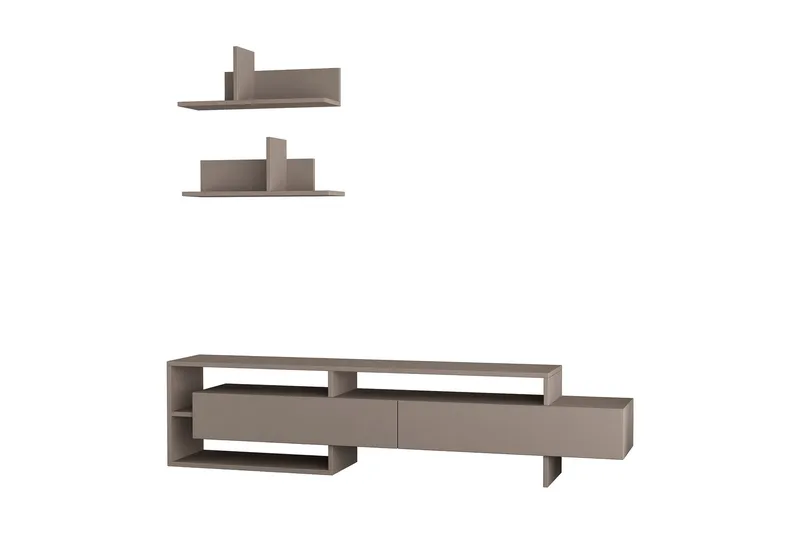 Homitis TV-bænk med væghylder - Træ - Møbler - TV borde & mediemøbler - Tv-møbelsæt