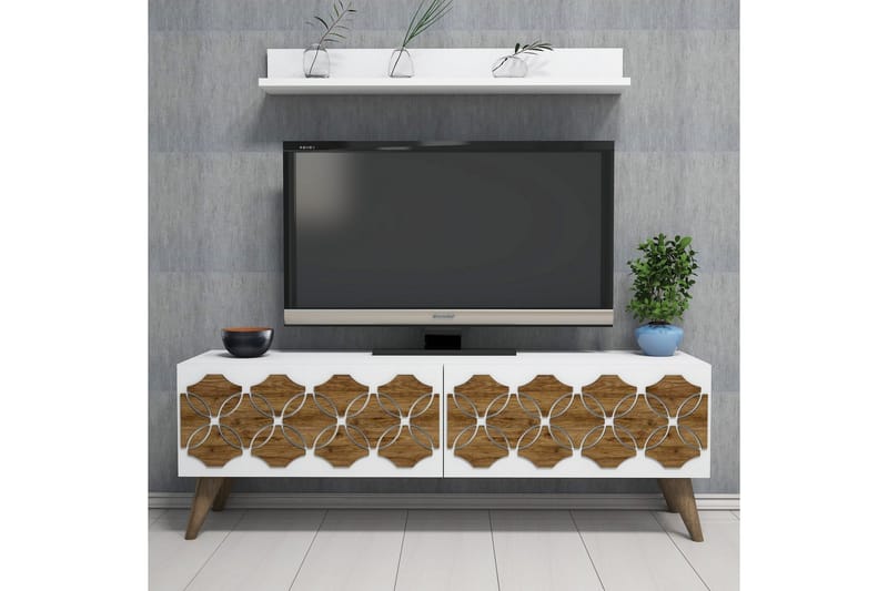 Hovdane TV-møbelsæt 120 cm - Hvid - Tv-møbelsæt