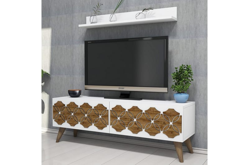 Hovdane TV-møbelsæt 120 cm - Hvid - Tv-møbelsæt