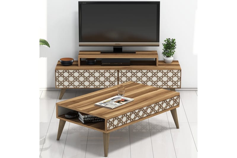 Hovdane TV-møbelsæt 140 cm, Brun
