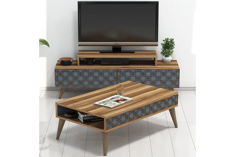 Hovdane TV-møbelsæt 140 cm, Brun