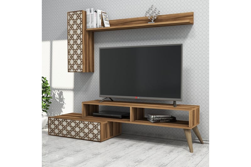 Hovdane TV-møbelsæt 150 cm - Brun - Tv-møbelsæt
