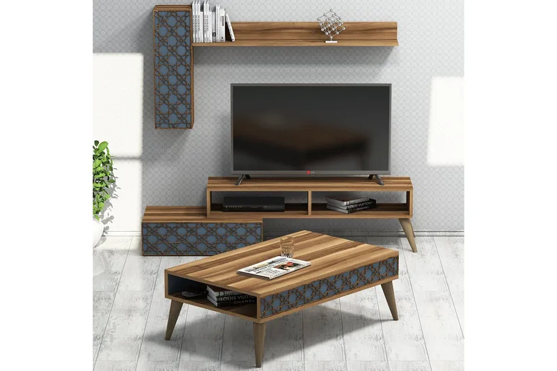 Hovdane TV-møbelsæt 150 cm, Brun