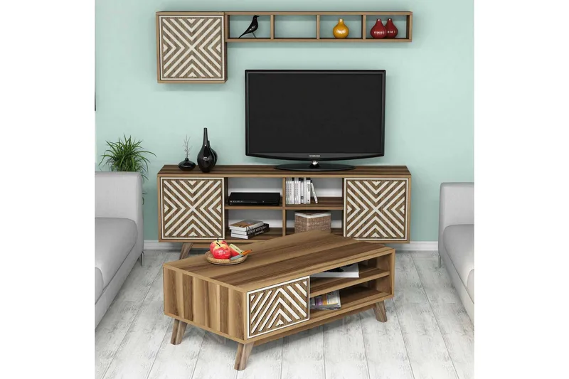 Hovdane TV-møbelsæt 160 cm, Brun