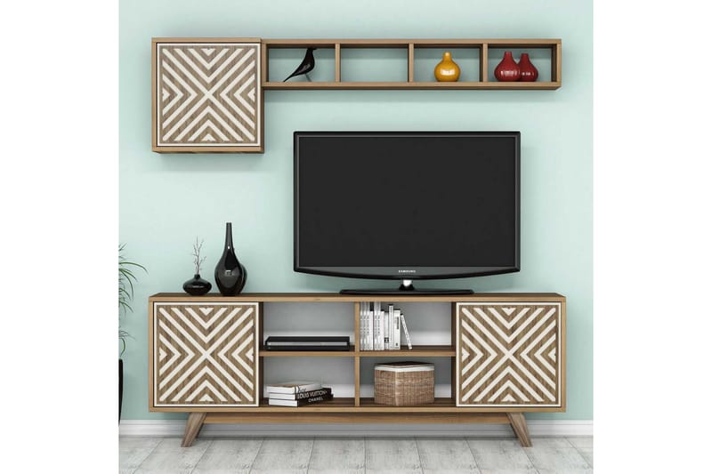 Hovdane TV-møbelsæt 160 cm - Brun - Møbler - TV borde & mediemøbler - Tv-møbelsæt