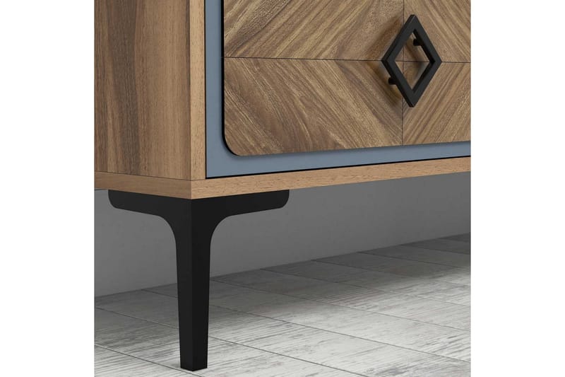 Hovdane TV-møbelsæt 180 cm - Brun / blå - Møbler - TV borde & mediemøbler - Tv-møbelsæt