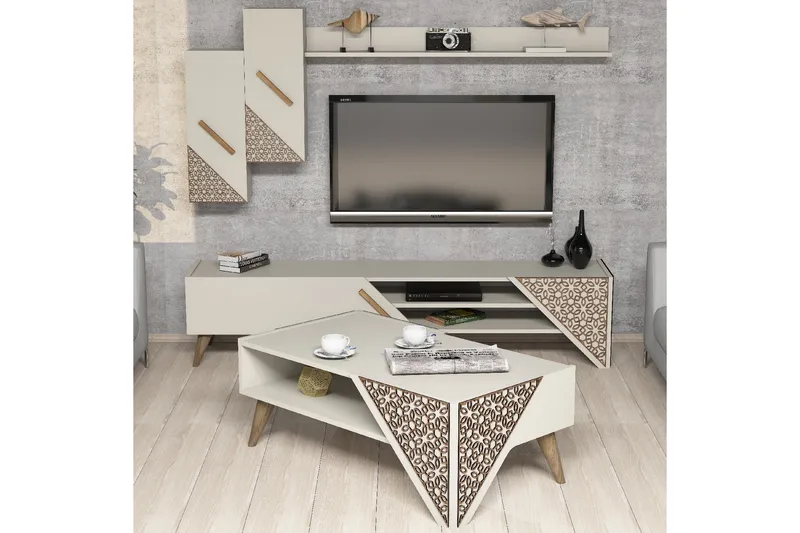 Hovdane TV-møbelsæt 180 cm - Brun - Møbler - TV borde & mediemøbler - Tv-møbelsæt