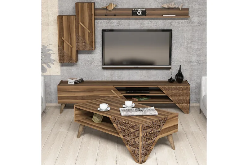 Hovdane TV-møbelsæt 180 cm, Brun