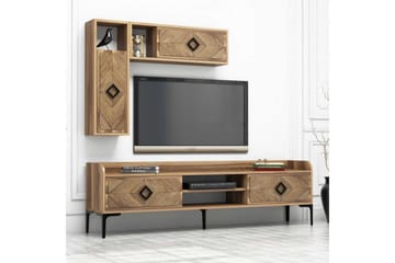 Hovdane TV-møbelsæt 180 cm - Brun - Møbler - TV borde & mediemøbler - Tv-møbelsæt