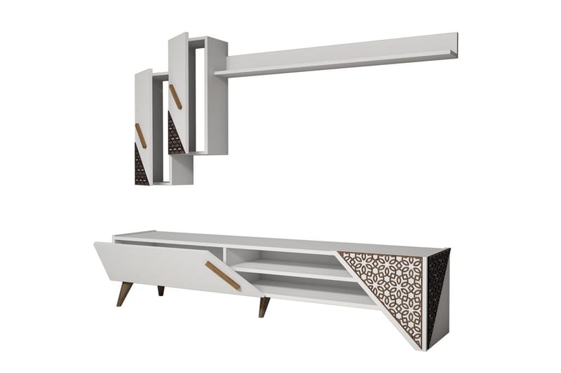 Hovdane TV-møbelsæt 180 cm - Hvid - Møbler - TV borde & mediemøbler - Tv-møbelsæt