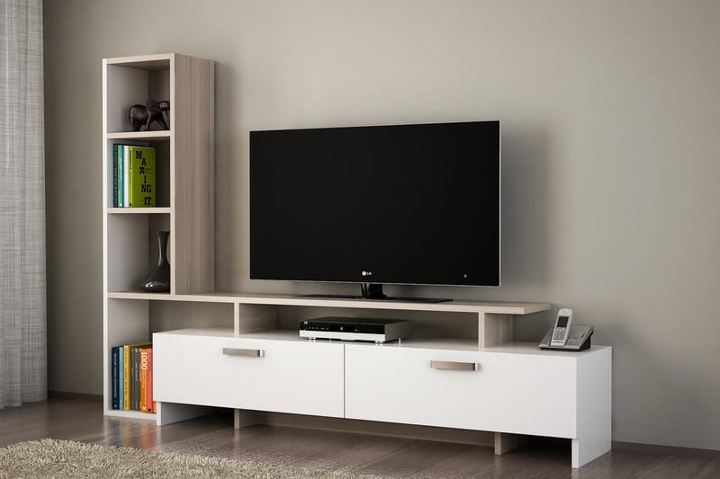 Isora TV-Bord - Hvid - Tv-møbelsæt
