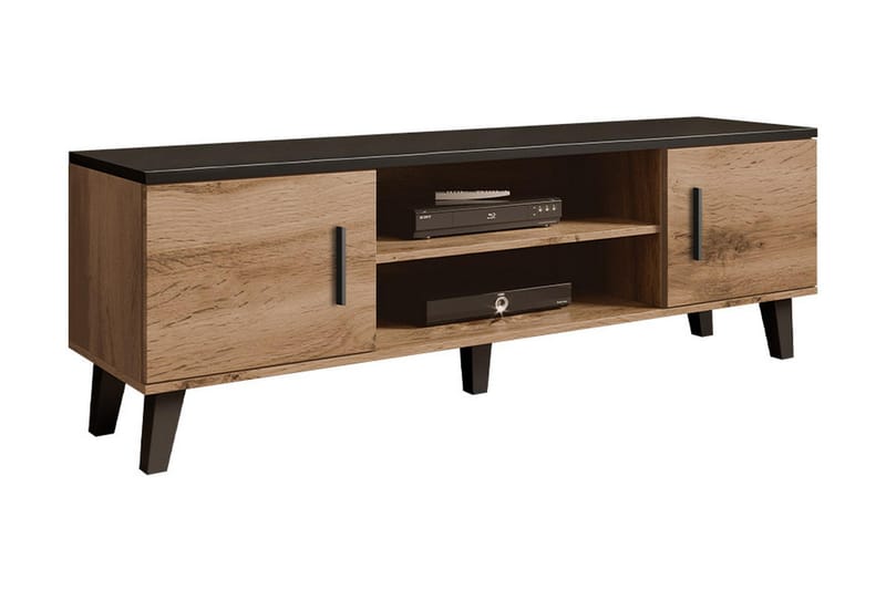 Kardos Tv-møbelsæt 160 cm - Natur/Sort - Møbler - TV borde & mediemøbler - Tv-møbelsæt