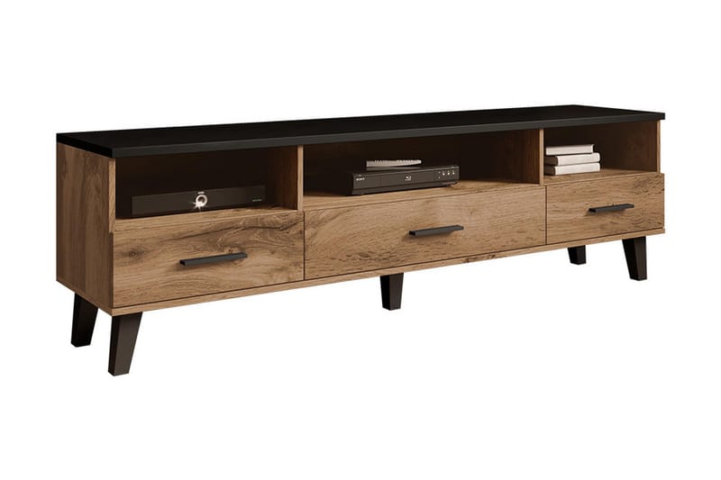 Kardos Tv-møbelsæt 180 cm - Natur/Sort - Møbler - TV borde & mediemøbler - Tv-møbelsæt