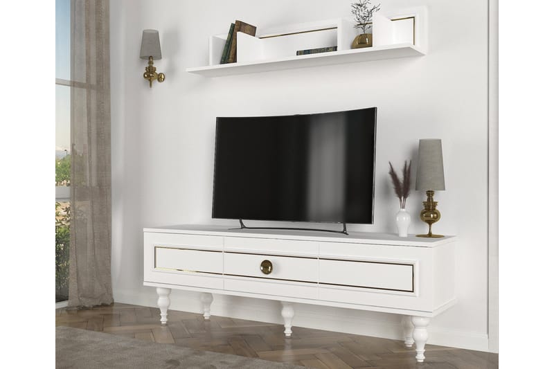 Kassatia tv-Møbelsæt 150 cm - Hvid - Tv-møbelsæt