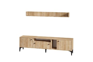Meriadec TV-Møbelsæt 150 cm - Natur / sort - Møbler - TV borde & mediemøbler - Tv-møbelsæt