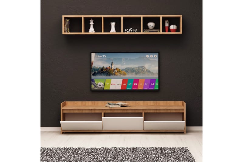 Mod Design Entrémøbel - Træ / hvid - Møbler - TV borde & mediemøbler - Tv-møbelsæt
