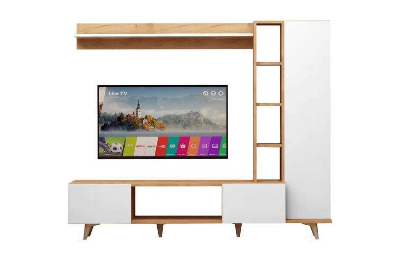 Mod Design Medieopbevaring - Træ / hvid - Møbler - TV borde & mediemøbler - Tv-møbelsæt