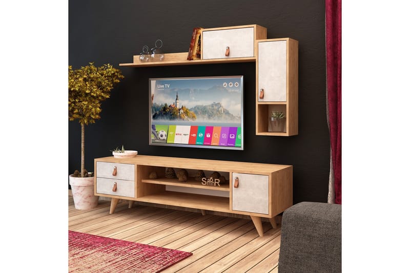 Mod Design Medieopbevaring - Træ / hvid - Møbler - TV borde & mediemøbler - Tv-møbelsæt