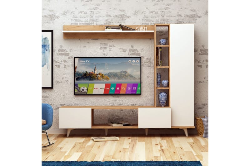 Mod Design Medieopbevaring - Træ / hvid - Møbler - TV borde & mediemøbler - Tv-møbelsæt