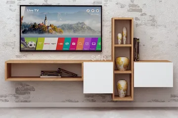 Mod Design Medieopbevaring - Træ / hvid - Møbler - TV borde & mediemøbler - Tv-møbelsæt