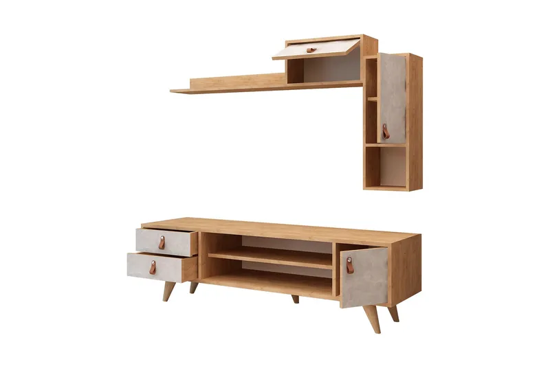 Mod Design Medieopbevaring - Træ / hvid - Møbler - TV borde & mediemøbler - Tv-møbelsæt