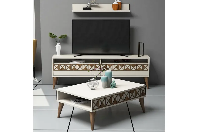 Muennink Stuesæt 150 cm, Hvid