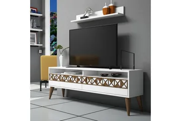 Muennink TV-Møbelsæt 150 cm - Hvid - Møbler - Borde - Spisebord og køkkenbord