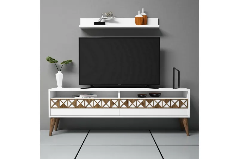 Muennink TV-Møbelsæt 150 cm, Hvid