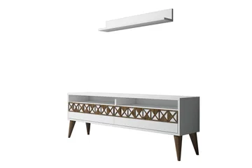 Muennink TV-Møbelsæt 150 cm - Hvid - Møbler - Borde - Spisebord og køkkenbord
