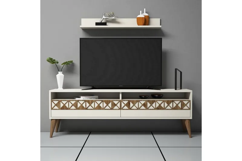 Muennink TV-Møbelsæt 150 cm, Hvid