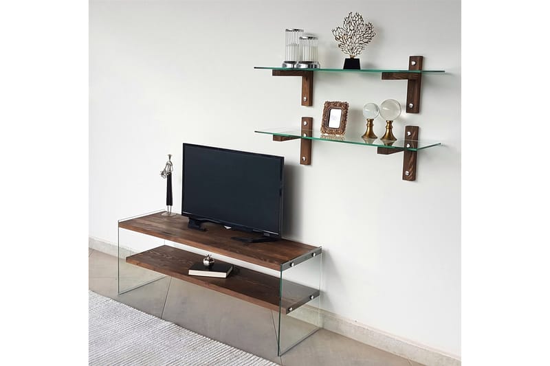 Netherlee TV-Møbelsæt 45 cm - Valnød - Møbler - TV borde & mediemøbler - Tv-møbelsæt